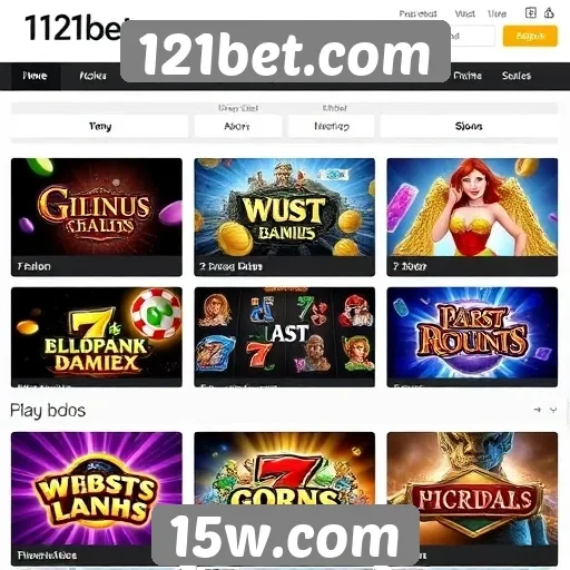 A variedade de jogos disponíveis no 121bet.com
